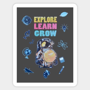 Explore learn crow Sticker